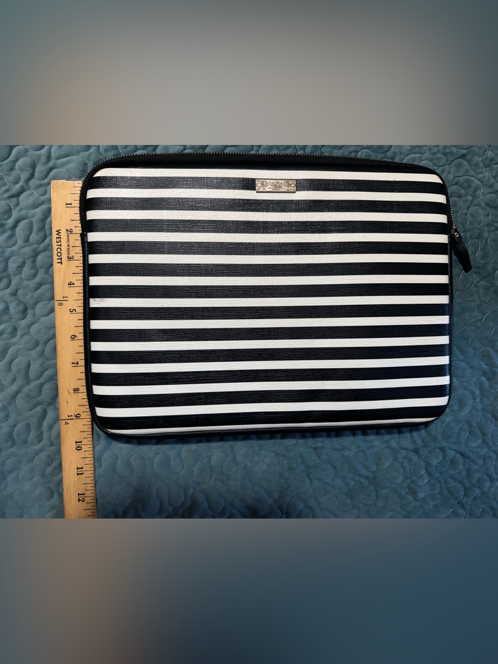 kate spade Black and White Striped Tablet Sleeve - Picture 2 of 6